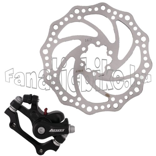 Assess mechanikus hátsó tárcsafék szett post mount 160mm