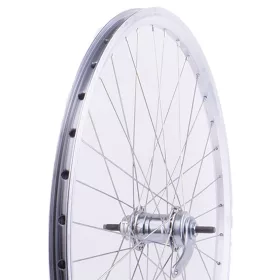   Hátsó kerék 28x1 1/2 (635mm) ezüst duplafalú alu abroncs, Cseh kontrafékes acél agy