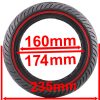 Nedong 10x2,5 (60/70-7) e-roller tömör gumi piros csíkkal