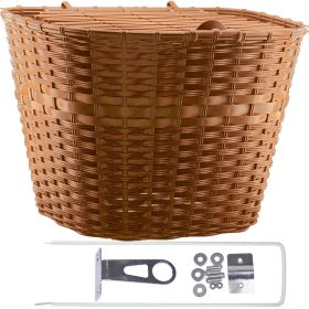 Műanyag első kosár fedeles barna 