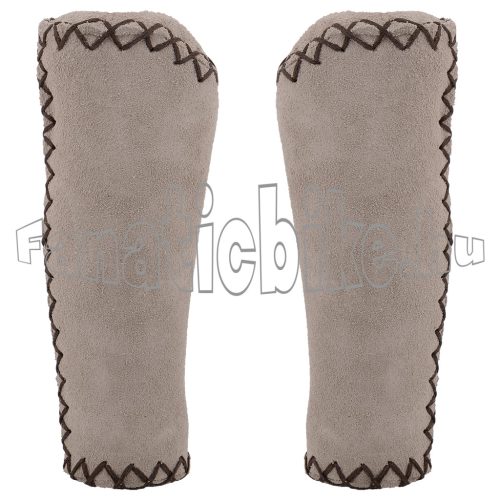 Jet ergon bőr velúr varrott markolat 135mm krém-barna