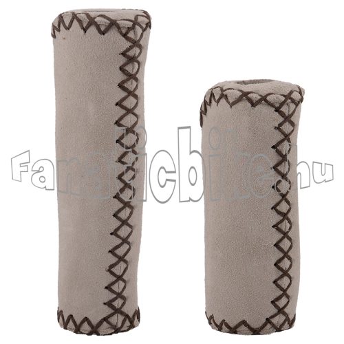 Jet ergon bőr velúr varrott markolat 95/135mm krém-barna