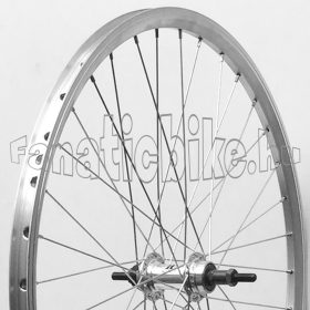   Hátsó kerék 28/29” (622mm) ezüst duplafalú alu abroncs, ezüst alu agy