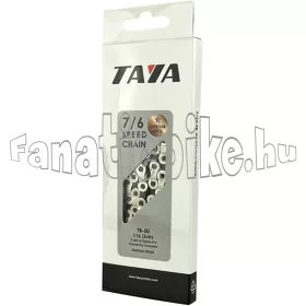   Taya TB-50 6-7 sebességes 116 szemes lánc + patentszem  ezüst-fekete