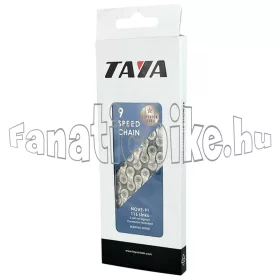   Taya Nove-91 9 sebességes 116 szemes lánc + patentszem ezüst-szürke