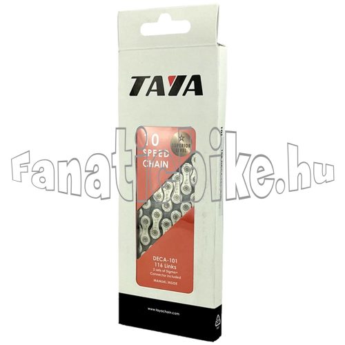 Taya Deca-101 (1/2"' x 5/64'" x 116 szemes) 10 sebességes ezüst-szürke lánc + patentszem