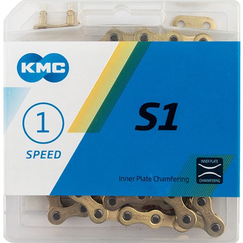 KMC S1 (Z-410) 1 sebességes  116 szem lánc arany + patentszem
