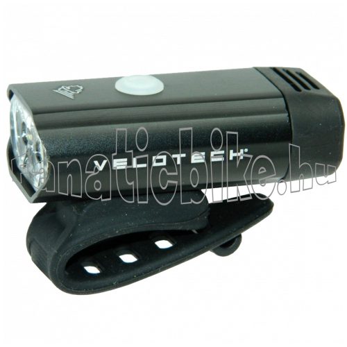 Velotech ultra 300 lumen USB-ről tölthető elsőlámpa 