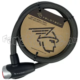 Velotech 15x900mm kulcsos sodrony zár füst színű
