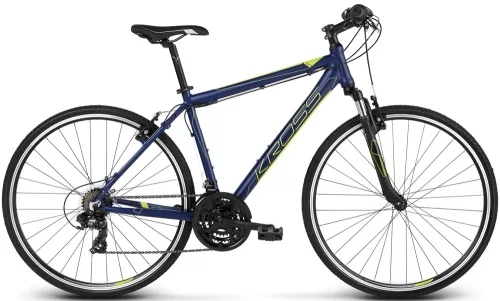 Kross Evado 1.0 férfi (21") navy blue / lime matte 2019