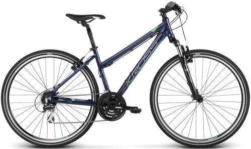 Kross Evado 3.0 női 19" navy blue/green glossy