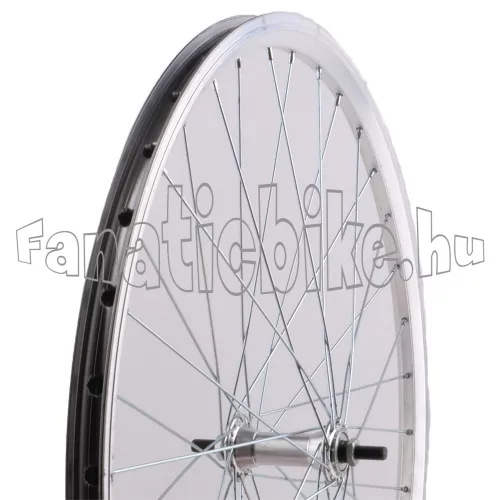 MTB vastag küllős, duplafalú abroncsos, első kerék (19-559mm) ezüst
