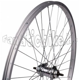   Hátsó kerék 24” (507mm) ezüst alu abroncs Cseh kontrafékes acél agy