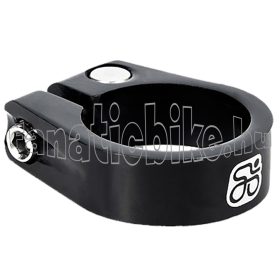 Csepel nyeregcsőbilincs alu 29,8mm fekete