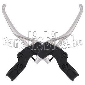 Logan alu-műanyag 4 ujjas V-fékkar fekete/ezüst