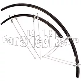   Országúti plasztik sárvédő 32mm 28" V pálcás, fekete