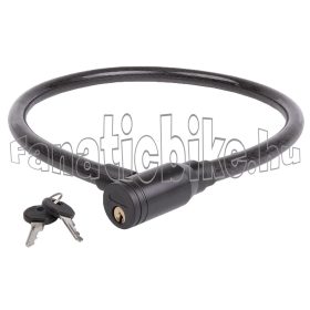 Kulcsos zár kábel 15x800mm fekete 
