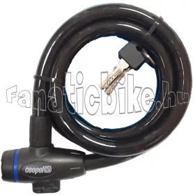Csepel kulcsos zár kábel 15x1500mm fekete 