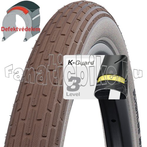 Schwalbe Fat Frank hs375 26x2,35 (60-559) barna / fehér reflexcsíkos köpeny