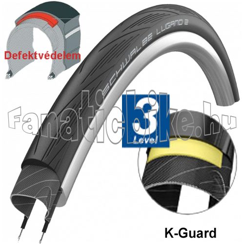 Schwalbe Lugano II K-Guard Active 23-622 (700x23c) köpeny