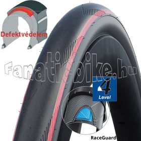   Schwalbe One hs462a 700x25c (25-622) 28x1,00  hajtogatható, piros csíkos gumiköpeny
