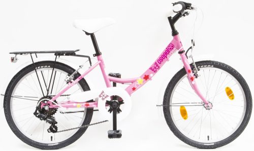 Csepel Flora 20" 6 sebességes rózsaszín pillangó