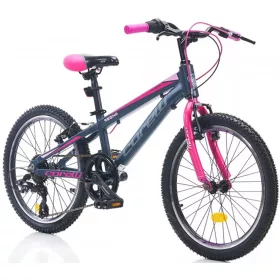   Corelli Regina 20" MTB gyerek könnyűvázas kerékpár Grafit-Rózsaszín
