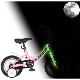   KPC FluoBike Kitty cicás VILÁGÍTÓS 12" rózsaszín fluoreszkáló gyermek kerékpár