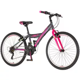 Venssini Parma 24" gyerek kerékpár grafit-pink