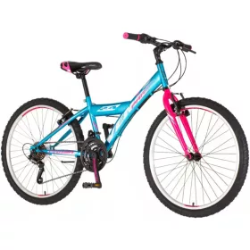 Venssini Parma 24" gyerek kerékpár türkiz-pink