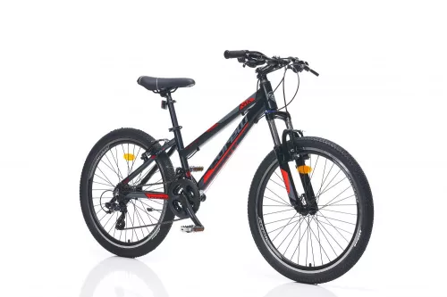 Corelli Via 1.1 Lady 24" gyerek MTB könnyűvázas kerékpár Fekete-Piros