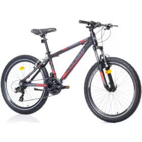   Corelli Via 1.3 MTB könnyűvázas 24"/13" gyerek kerékpár fekete-piros