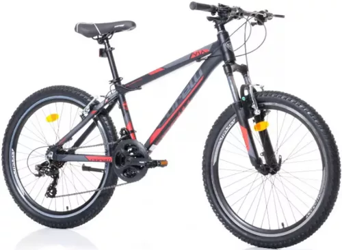 Corelli Via 1.3 MTB könnyűvázas 24"/13" gyerek kerékpár fekete-piros