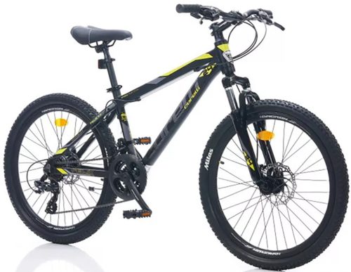 Corelli Felix 2.2 24" MTB gyerek könnyűvázas kerékpár Fekete-Sárga