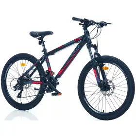   Corelli Via 2.3 24" gyerek MTB könnyűvázas kerékpár Fekete-Piros
