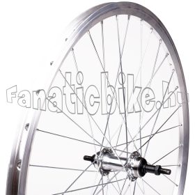   Hátsó kerék 26” (559mm) ezüst duplafalú abroncs, acél agy