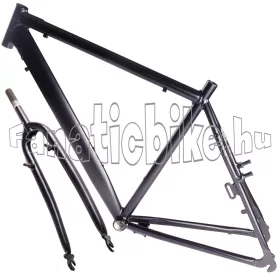   28" férfi trekking 28" 540mm Alu váz+acél villa matt fekete