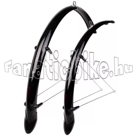 Trekking plasztik sárvédő 36mm 28" V pálcás fekete
