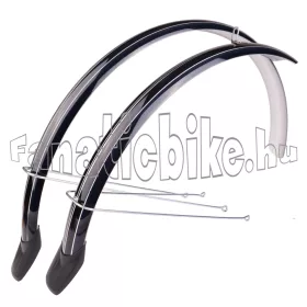   Sárvédő plasztik 51mm/26" Eco-Type fekete, ezüst csíkokkal