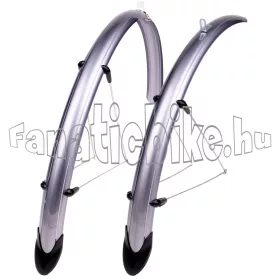 Elegance plasztik sárvédő V-pálcás 36mm 28" ezüst