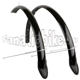 Trekking plasztik sárvédö 51mm 26" U pálcás fekete