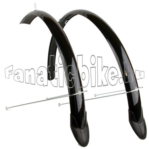 Trekking plasztik sárvédö 51mm 26" U pálcás fekete