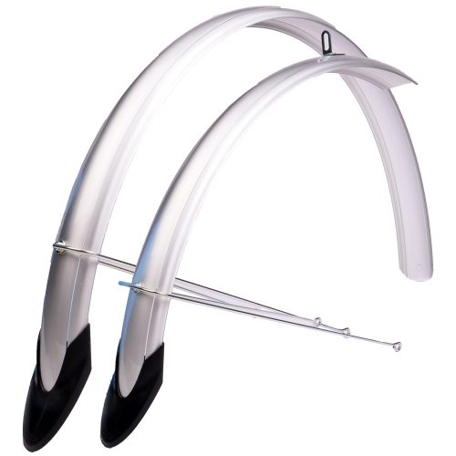 Trekking plasztik sárvédö 48mm 28" U pálcás ezüst