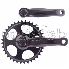 Hajtómű acél 36T 127 mm hajtókarral fekete