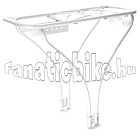   Csomagtartó cső acél dupla szárú 26-28" állítható fehér