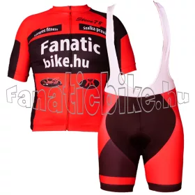 Fanaticbike mez + nadrág M piros-fekete