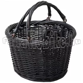 Rattan adapteres első kosár fekete