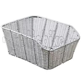 Rattan hatású hátsó kosár fehér