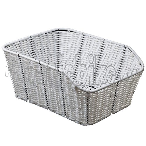 Rattan hatású hátsó kosár fehér