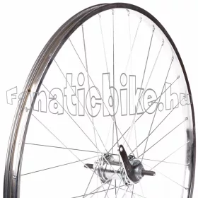   Hátsó kerék 28x1 1/2 (635mm) krómozott acél abroncs, Cseh kontrafékes acél agy